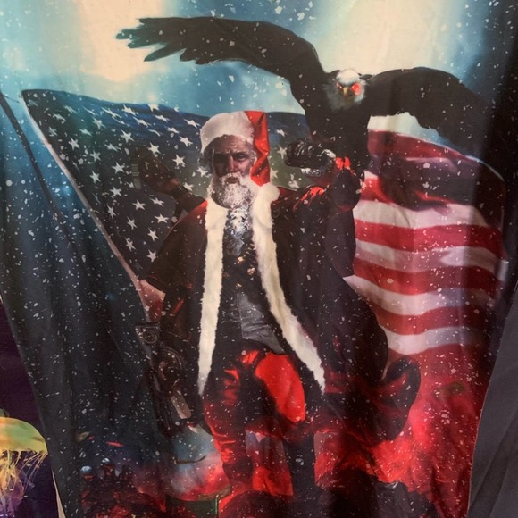 ShirtwasCash American Santa M Graphic Tee - Picture 1 of 6